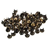 remache redondo - TOOGOO(R) 100 pzs 7mm Remache redondo Remaches pernos decorativos de bronce de cono DIY Artesania